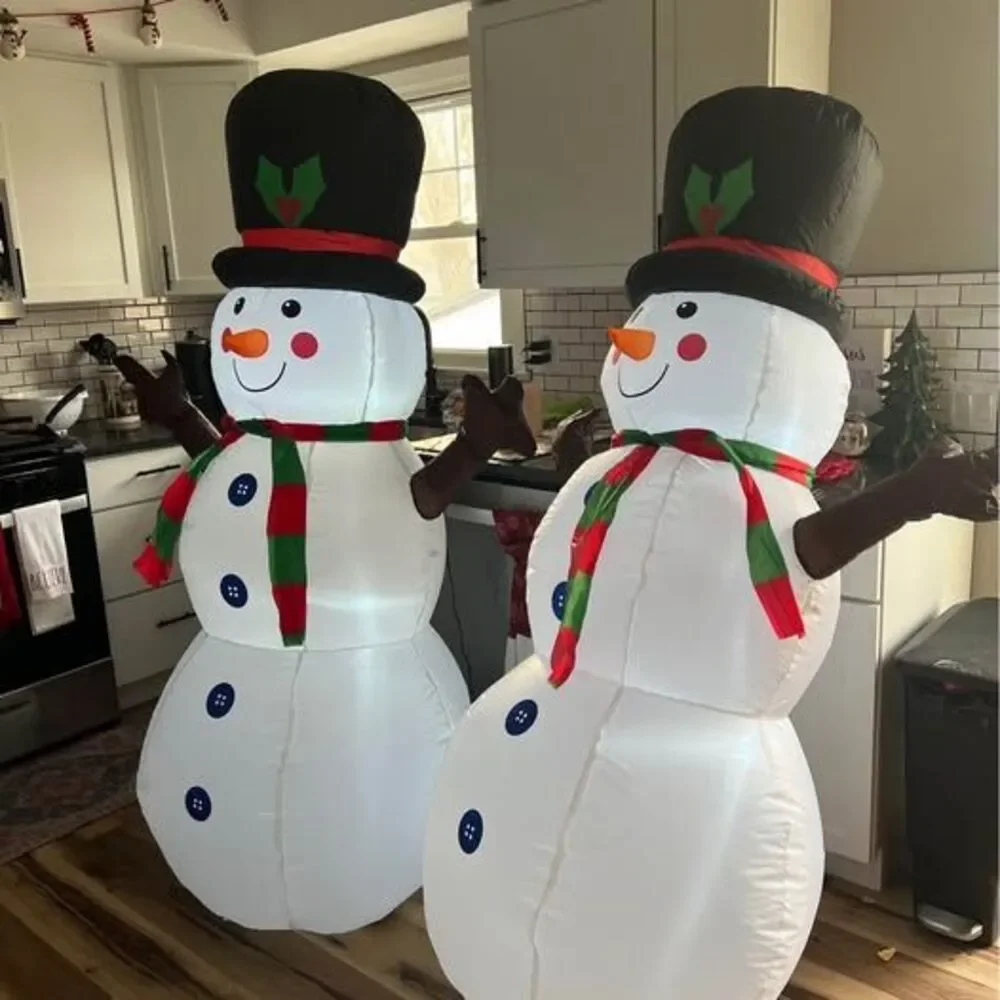 6ft inflatable snowmen x2